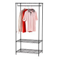 Multifuncional Epoxy Preto Metal Garment Rack (CJ-C1124)